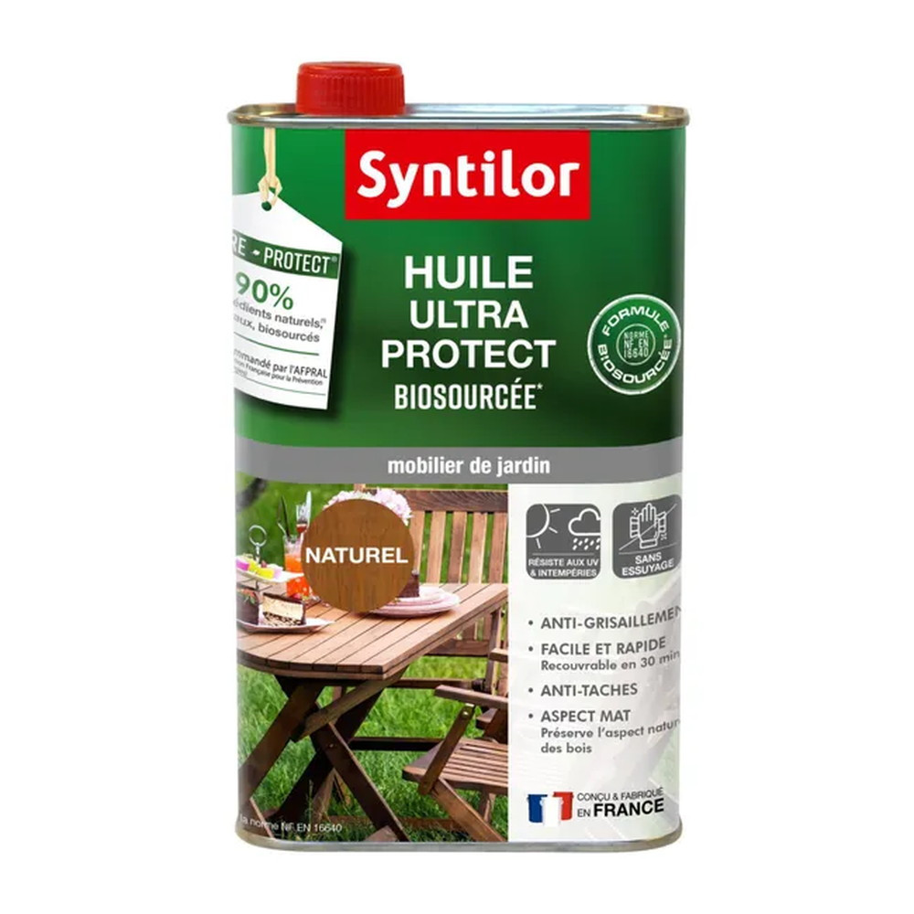 Huile pour mobilier de jardin nature protect naturel mat 1 l