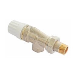 Corps thermostatique équerre inversée en laiton, raccord Femelle 12/17 de marque SOMATHERM FOR YOU, référence: B7796600