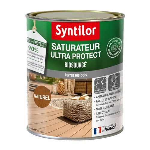 Saturateur Biosourcé nature protect pour bois, naturel, mat 0.75 l - SYNTILOR