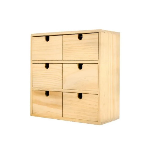 Bloc Nature 3 Tiroirs Bilatérale en bois pin H.320 X l.320 x P.150 mm - Centrale Brico