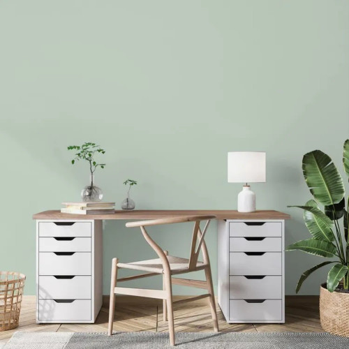 Peinture vert palatino pour mur, boiserie et radiateur O'pur satiné 0.5 l - RIPOLIN