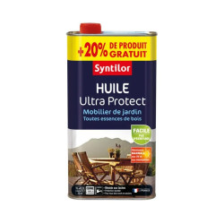 Huile naturel mat pour mobilier de jardin, 1L avec 20% gratuit de marque SYNTILOR, référence: B7800600
