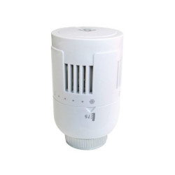 Tête thermostatique liquide blanc T303, en ABS, D.50mm x 85 mm de marque Centrale Brico, référence: B7803600