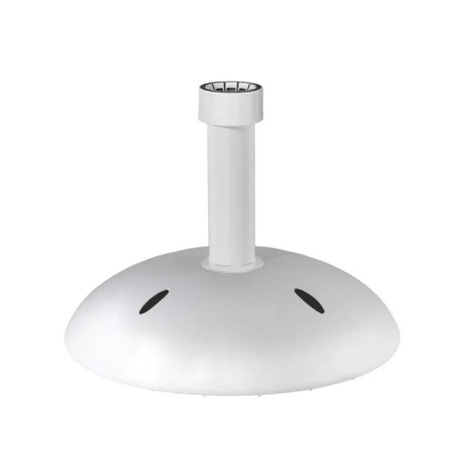 Pied de parasol lesté blanc en béton, 20kg, L 45 x l 45 x H 11 cm - Helcosol