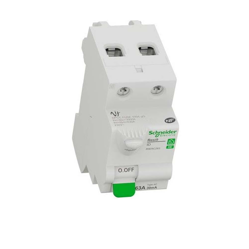 Schneider - Acti9, iID interrupteur différentiel 2P 63A 30mA type AC - Réf : A9R11263