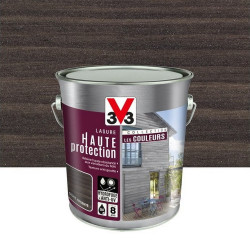 Lasure Haute protection les couleurs 8 ans cèdre argenté satiné 2.5 l de marque V33, référence: B7768600