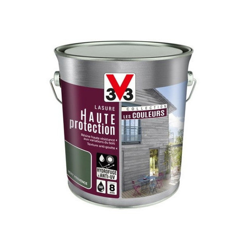 Lasure Haute protection les couleurs 8 ans vert provence satiné 2.5 l - V33