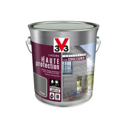 Lasure Haute protection les couleurs 8 ans poivre satiné 2.5 l de marque V33, référence: B7769300