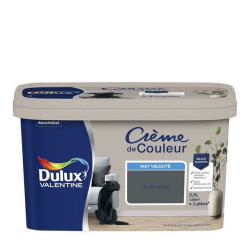 Peinture anthracite pour mur et boiserie Crème de couleur mat 2.5 l de marque DULUX VALENTINE, référence: B7770900