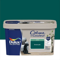 Peinture émeraude pour mur et boiserie Crème de couleur satiné 2.5 l de marque DULUX VALENTINE, référence: B7772300