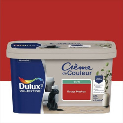 Peinture pour mur et boiserie Crème de couleur rouge madras satiné 2.5l - DULUX VALENTINE