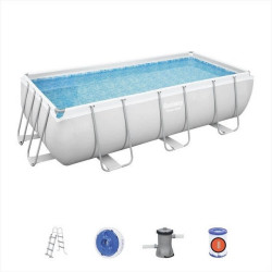 Piscine hors-sol tubulaire Power Steel - L. 4.04 x l. 2.01 x H. 1 m de marque BESTWAY, référence: J7756800