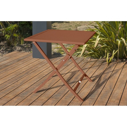 Table à manger de jardin de repas Marius-tb70-terra carré terracotta - DCB GARDEN