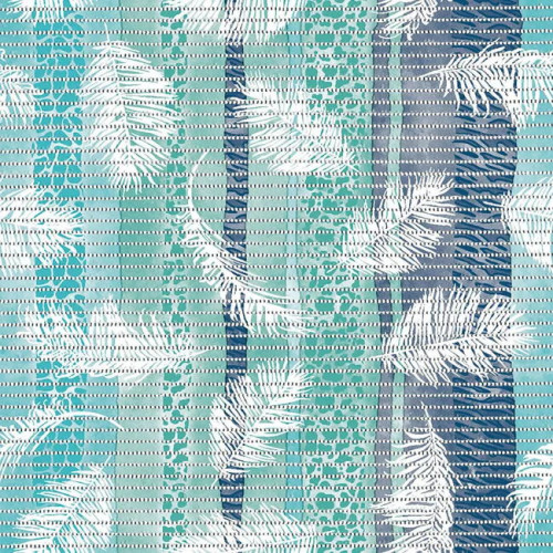 Tapis mousse bleu clair sur-mesure à motif plumes l.0.65 x L.1500 cm - Centrale Brico