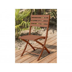 Chaise de jardin pliante en aluminium rouge L.46 x l.41 x H.82 cm - DCB GARDEN