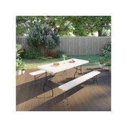 Table rectangulaire pliante 183 x 76 x 74 cm - Centrale Brico