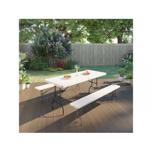 Table rectangulaire pliante 183 x 76 x 74 cm - Centrale Brico