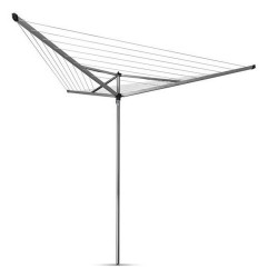 Séchoir parapluie en aluminium Essential 3 bras avec douille L.30 m - BRABANTIA