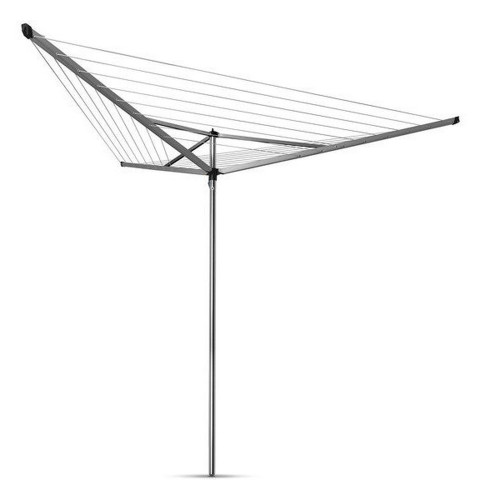 Séchoir parapluie en aluminium Essential 3 bras avec douille L.30 m - BRABANTIA