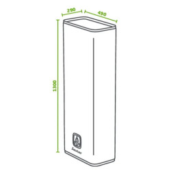 Chauffe-eau électrique plat connecté GUELMA 80L blanc - multiposition - SAUTER