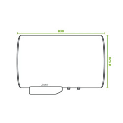 Chauffe-eau électrique CANGAR horizontal mural 100L - ACI Hybride - SAUTER