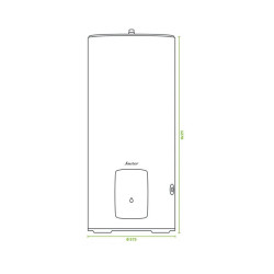 Chauffe-eau électrique CANGAR vertical sur socle 200L - ACI Hybride - SAUTER