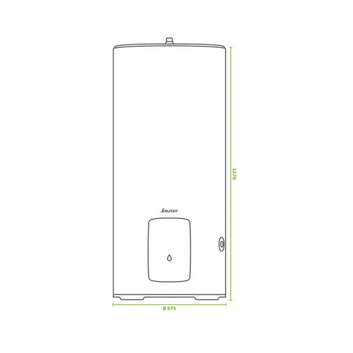 Chauffe-eau électrique CANGAR vertical sur socle 200L - ACI Hybride - SAUTER