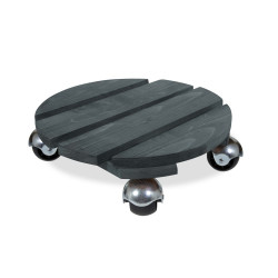 Roule-plante en bois rond anthracite "Basics" 30 cm de marque Louis Moulin, référence: J7829200