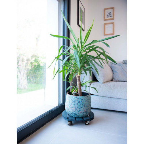 Roule-plante en bois rond anthracite "Basics " 37,5 cm - Louis Moulin