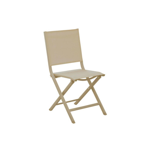 Lot de 2 Chaises pliantes Théma - sand - Aluminium et toile TPEP 46 x 86 x 53 cm - PROLOISIRS