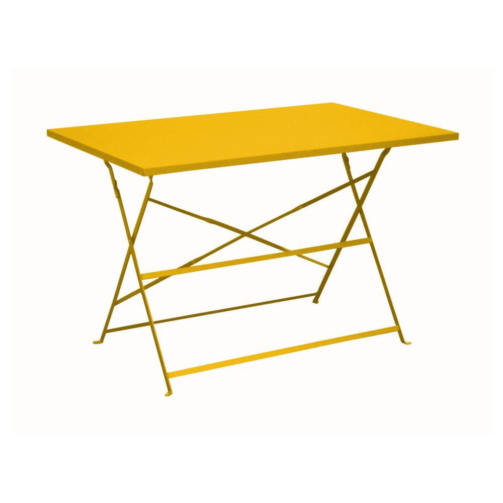 Gueridon de jardon pliant Cuba en acier 110 x 70 cm Miel