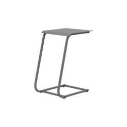 Table basse de jardin Violette II en acier 35 x 52 x 48 cm - gris - PROLOISIRS