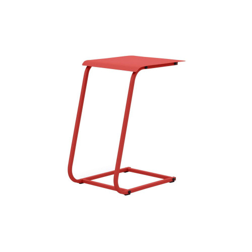 Table basse de jardin Violette II en acier 35 x 52 x 48 cm - rouge - PROLOISIRS