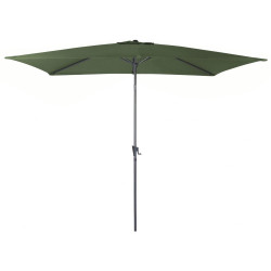 Parasol de jardin droit inclinable Manivelle 3 x 2 m en Aluminium et acier - kaki de marque PROLOISIRS, référence: J7849600