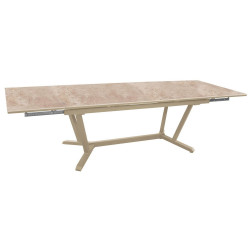 Table de jardin Vita en Alu 180/230/280 x100 cm - plateau Kedra - sand/downtown beige de marque PROLOISIRS, référence: J7852500