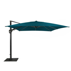 Parasol déporté Elios Sunbrella 3 x 3 m en Alu - marine - inclinable et orientable de marque PROLOISIRS, référence: J7858700
