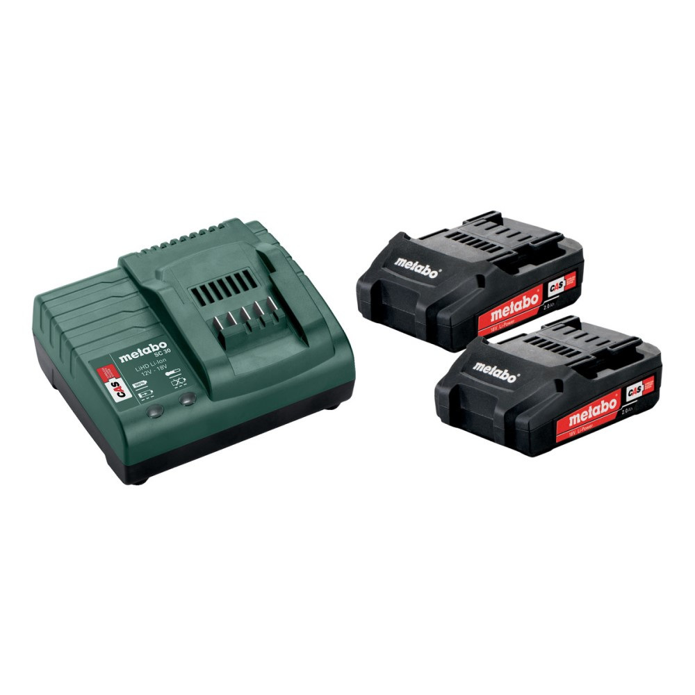 Pack énergie 18 V - 2 Batteries 2,0 Ah Li-Power + chargeur rapide, SC 30
