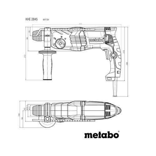 Marteau perforateur burineur SDS Plus KHE 2845 - Metabo