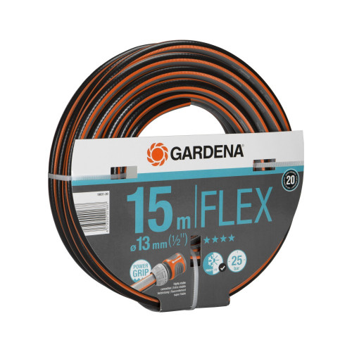 Couronne de tuyau d'arrosage FLEX 15 m + renfort tricoté en carbone Ø 13 mm - GARDENA
