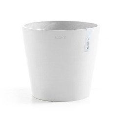 Pot Rond Amsterdam 25 Blanc Pur - Ø 25,4 x H. 24,5 cm - 9,7 L de marque ECOPOTS, référence: J7861500