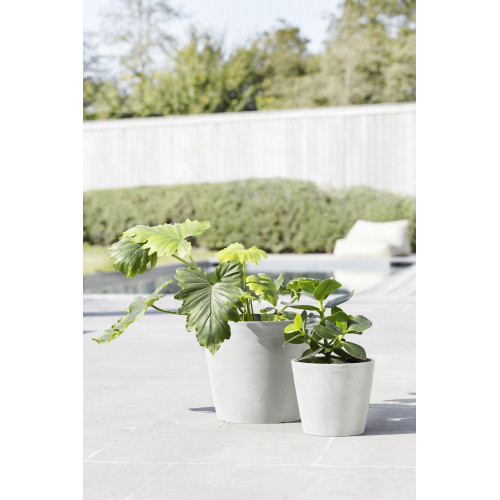 Pot Rond Amsterdam 30 Blanc Pur - Ø 30 x H. 26,3 cm - 12,8 L - ECOPOTS