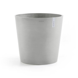 Pot Rond Amsterdam 50 Blanc Gris - Ø 50 x H. 43,8 cm - 62 L de marque ECOPOTS, référence: J7862100