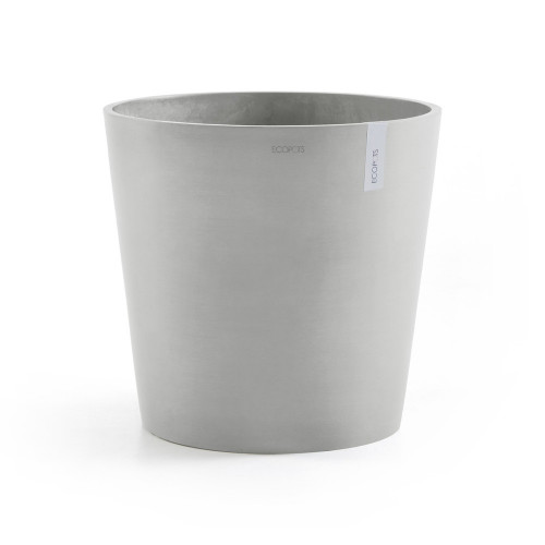 Pot Rond Amsterdam 50 Blanc Gris - Ø 50 x H. 43,8 cm - 62 L - ECOPOTS