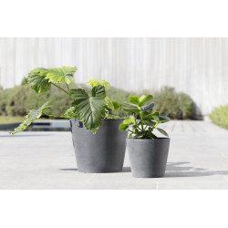 Pot Rond Amsterdam 30 Gris - Ø 30 x H. 26,3 cm - 12,8 L - ECOPOTS