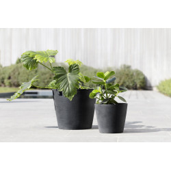 Pot Rond Amsterdam 30 Gris Foncé - Ø 30 x H. 26,3 cm - 12,8 L - ECOPOTS