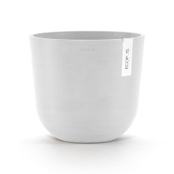 Pot Rond Oslo 25 Blanc Pur - Ø 25 x H. 21,8 cm - 7,7 L - ECOPOTS