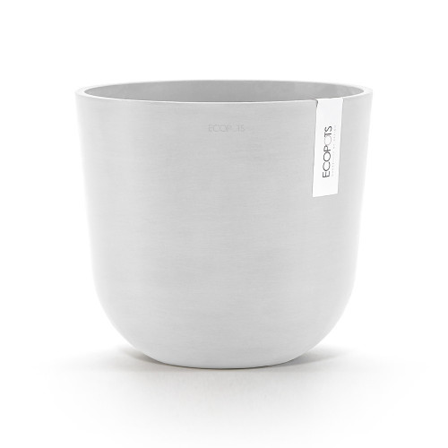 Pot Rond Oslo 25 Blanc Pur - Ø 25 x H. 21,8 cm - 7,7 L - ECOPOTS