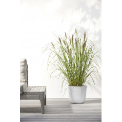 Pot Rond Oslo 25 Blanc Pur - Ø 25 x H. 21,8 cm - 7,7 L - ECOPOTS