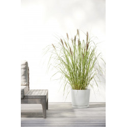 Pot Rond Oslo 25 Blanc Pur - Ø 25 x H. 21,8 cm - 7,7 L - ECOPOTS