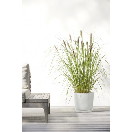 Pot Rond Oslo 25 Blanc Pur - Ø 25 x H. 21,8 cm - 7,7 L - ECOPOTS